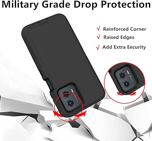Miniatura 6 de Funda para Motorola Moto G 5G 2023, Defender Case Soft TPU Hard PC Heavy Duty a prueba de golpes a prueba de polvo 3 en 1 cubierta de teléfono para