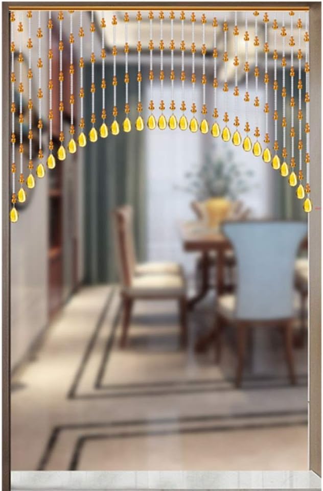 OKUOKA 30/40 Strands Beaded Door Curtains for Doorways Wood Bead String Curtain for Room Dividers Home Bedroom Screen Modern Style, Size Customizable (Size : 30 Strands-Width 80cm)