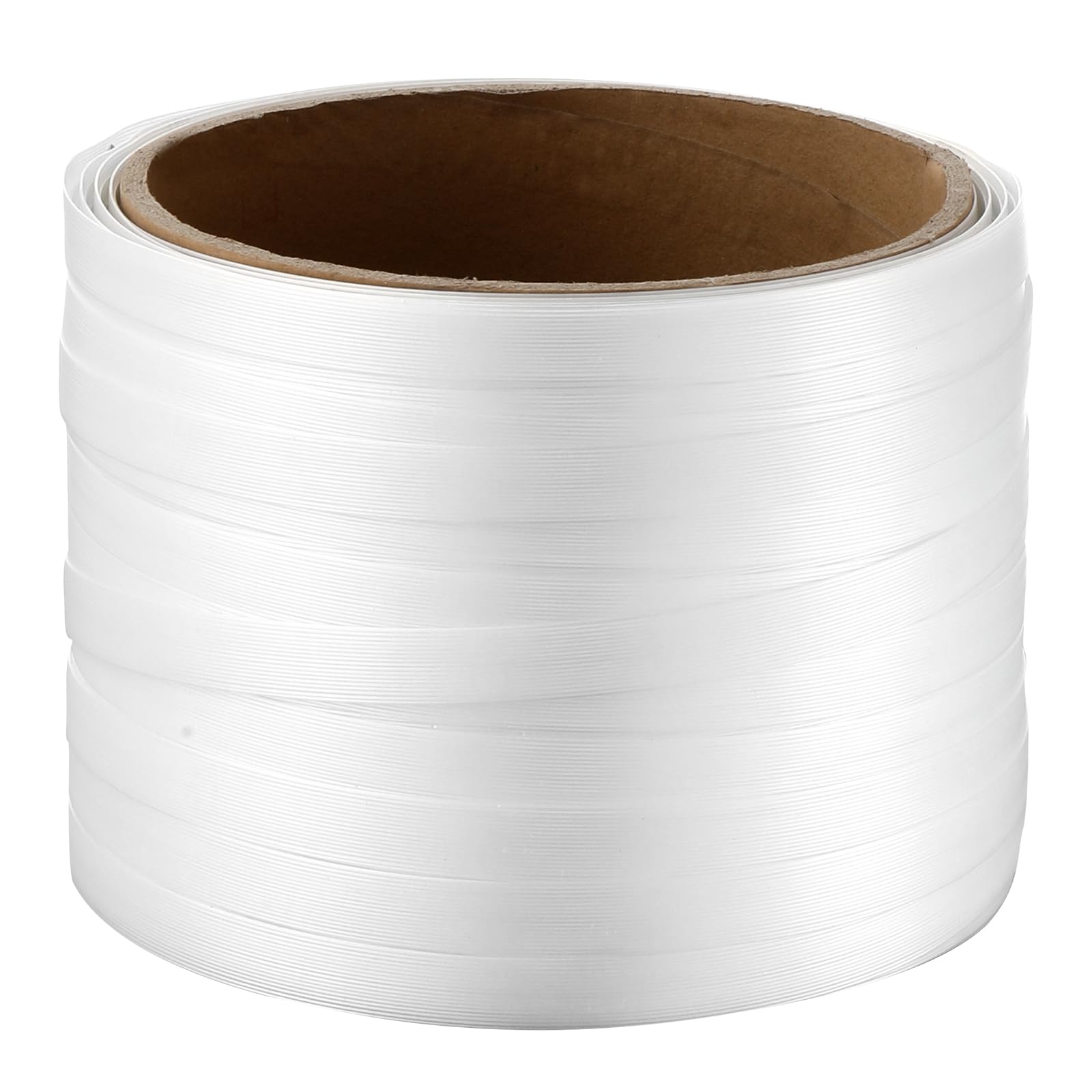 VEVOR Rollo de Fleje de Cinta Tejida para Embalaje 100m x 19mm x 0,9mm Carrete de Fleje Resistente para Palets Alta Resistencia de 800 kg Fleje de Embalaje Trenzado Portátil, Blanco