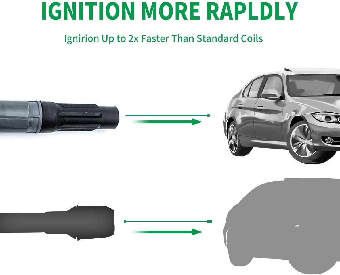 HICKS Ignition Coil Pack UF487 Fit for 2006-2012 Toyota RAV4 (3.5L), 2010-2017 Toyota Camry (2.5L) (3.5L), 2007-2018 Lexus ES350 (3.5L), 2007-2015 Lexus RX350 (3.5L), Set of 6