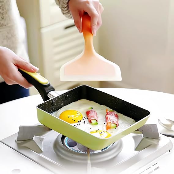 Universal Tamagoyaki Pan,Multifunctional Japanese Omelette Pan,Rectangle Frying Pan Mini Frying Pan,Nonstick Egg Roll Pans for Fried Egg,Chicken Rolls,Pancake,Steak,Pancake,Bacon,Sushi Etc (Yellow)