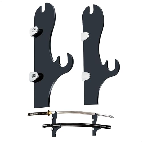 duozoanz Katana Wall Holder, Lightsaber Katane, Lightsaber Door Katana Wall Support, Acrylic Stands Display Stand for Samurai Sword Wakizashi Weapon Rack