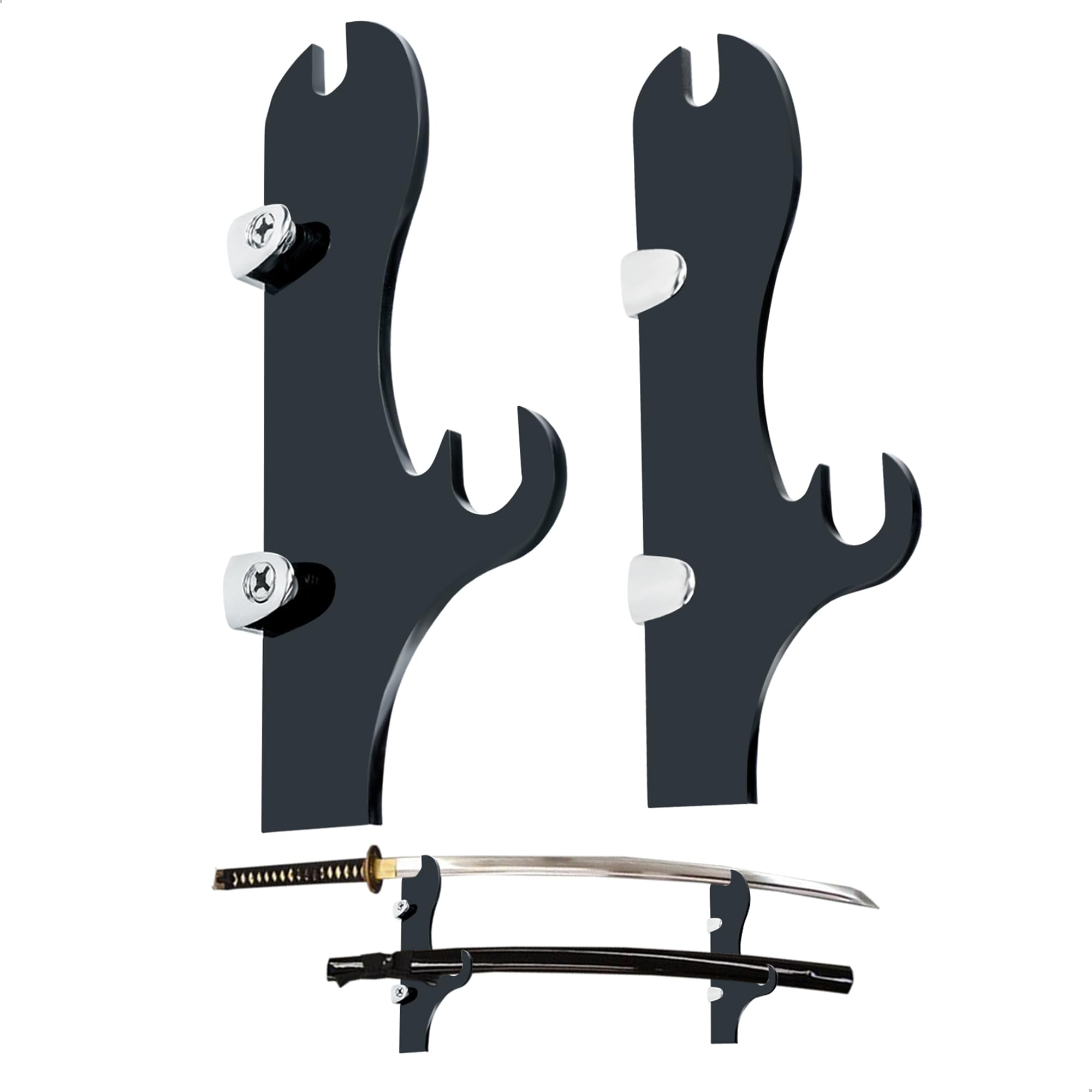 Porta Katana da Muro, Porta Katana, Spade Laser Porta Katana Supporto Muro, Acrilico Supporti Espositore Supporto per Spada Samurai Sword Wakizashi Weapon Rack