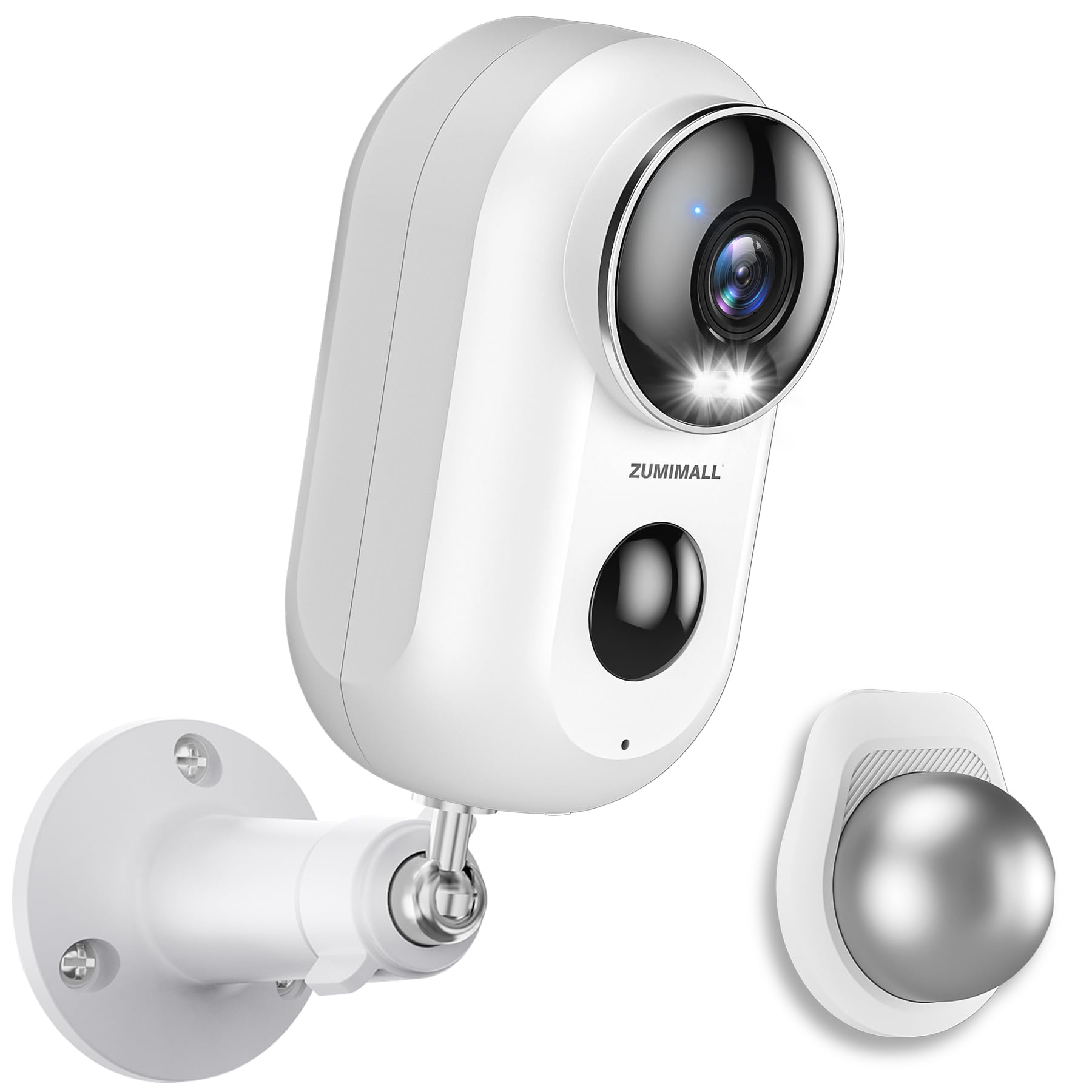 Security Cameras Wireless Outdoor with Magnetic Mount, 2K Outdoor Camera Wireless, 2.4G WiFi Battery Cameras for Home Security Indoor,3MP Color Night Vision/130° View/2-Way Talk/SD/Alexa