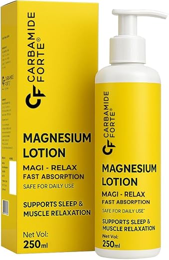 Carbamide Forte Magnesium Oil Lotion | Magnesium Lotion for Feet, Sleep Support, Muscle Recovery &amp; Pain Relief | Magnesium...