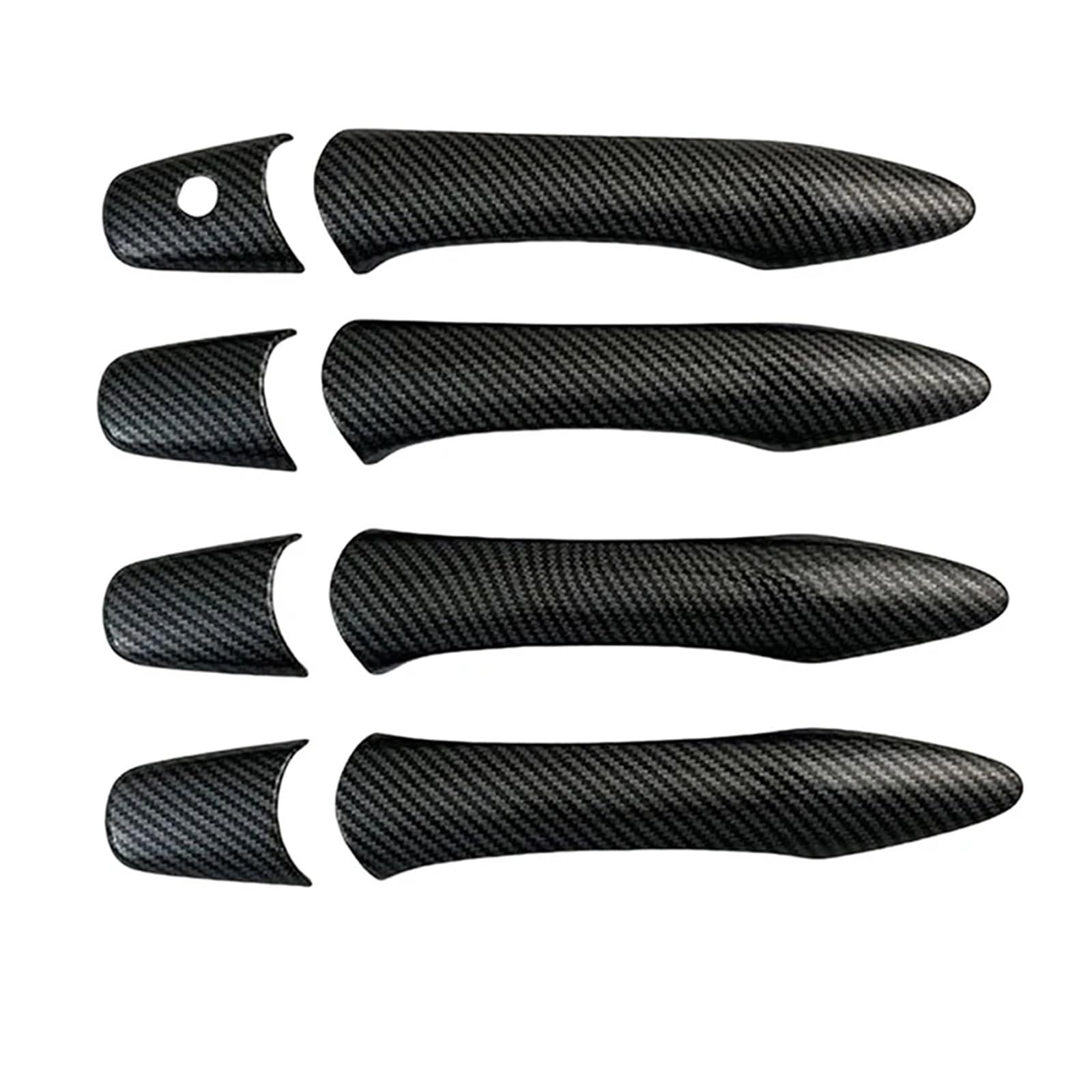 Rdwspli Carbon Fiber Exterior Handle Shell Compatible With Infiniti For Qx80 2014-2021 Door Handle Covers Stickers Gloss Black Carbon Side Car Accessories