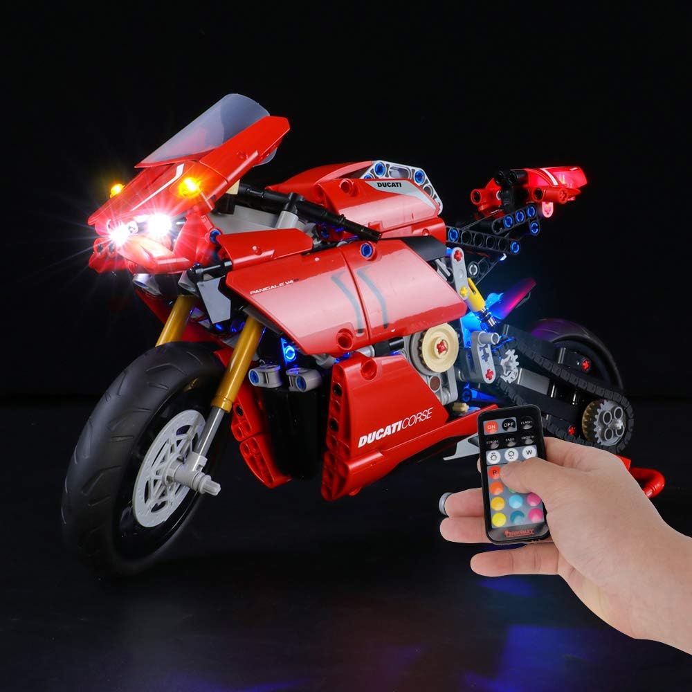 Led Lighting Kit for Ducati Panigale V4 R - Compatible with Lego 42107 Building Blocks Model- Not Include The Lego Set