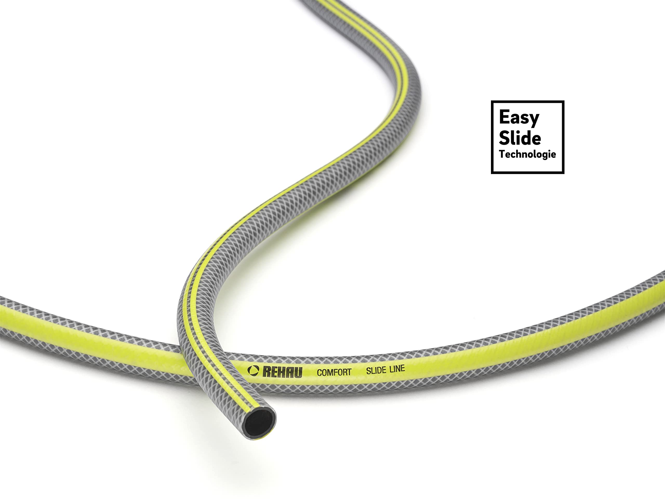 REHAU Gartenschlauch Slide LINE 3/4 Zoll 25m: sehr gleitfähig damit schmutzabweisend + Abriebfest, umweltfreundlich + schadstofffrei