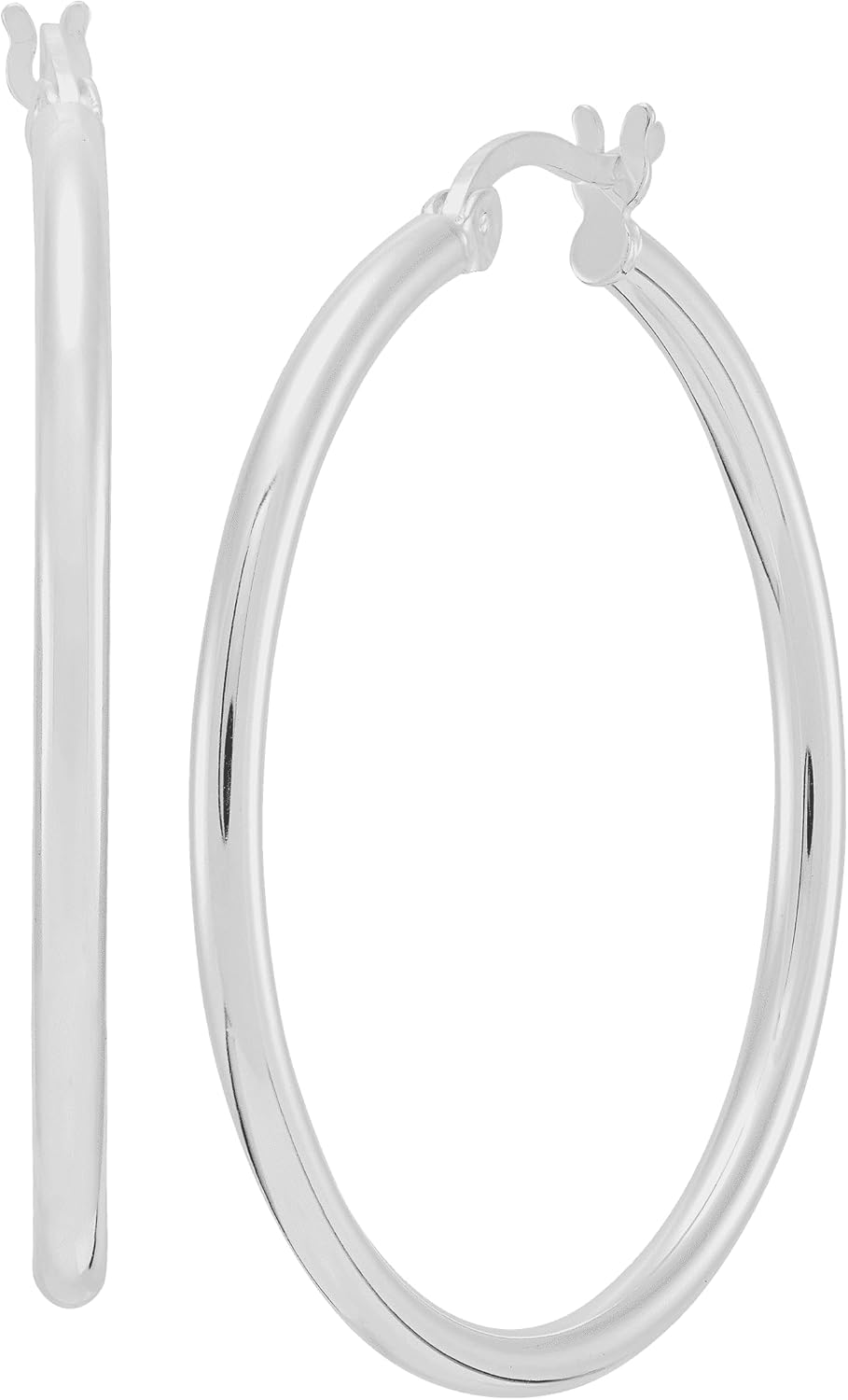 Silpada 'Downtown Taste' Tube Hoop Earrings in Sterling Silver