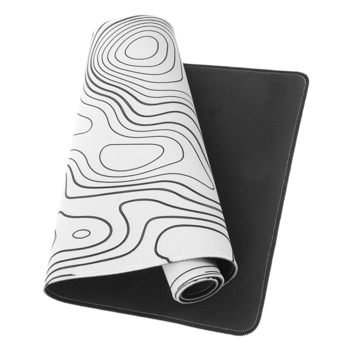Tapis de souris gamer topographique haut de gamme à bords cousus