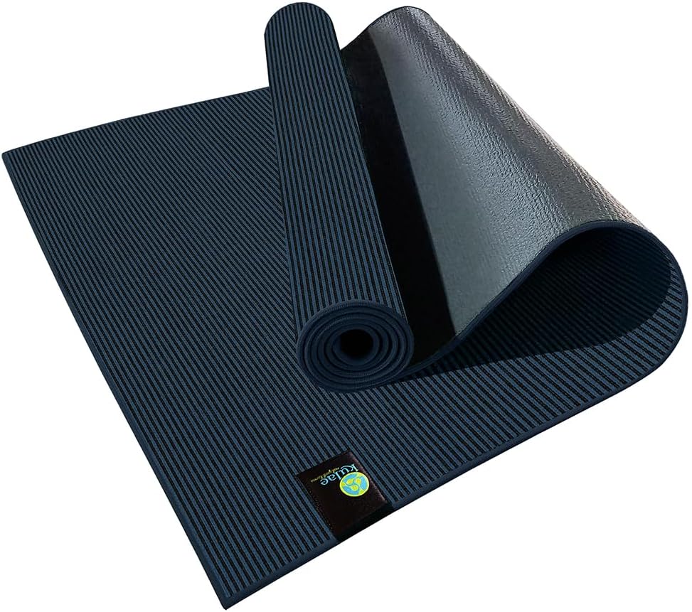 Kulae Elite Hybrid 5mm - Non-Slip, Sustainable, Hot Yoga Mat/Towel Combo for all Types of Yoga, Pilates and Fitness, 72" x 24"