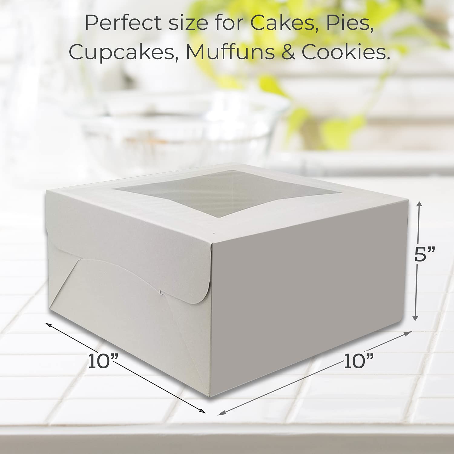 Buy Cake Boxes 10 Inch With Cake Boards, 10 Pack Bundt Cake Boxes