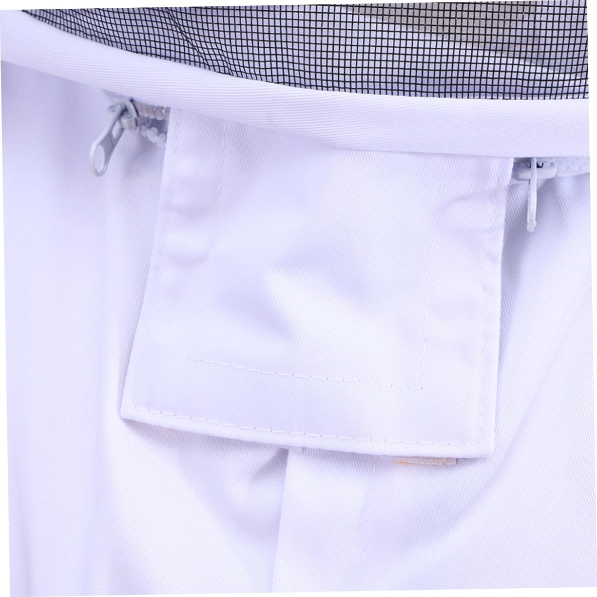 Elastic Cuffs Removable Veil Beekeeping Suit Full Body Professional Grade XXL White