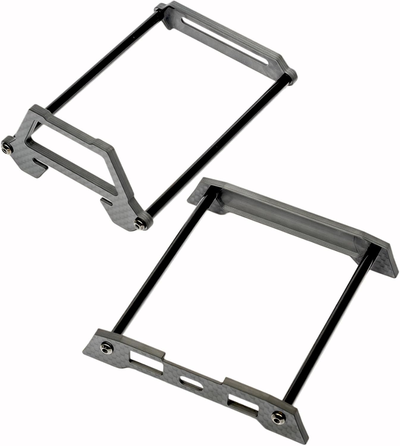 Protector Frame for Flysky Noble NB4/Noble NB4+/Noble NB4 Lite(Not for Pro) | Aluminum&Carbon Fiber Radio Transmitter Bracket/Protect Frame Kit/Aluminum Frame Protector--Black Carbon Fiber&Red