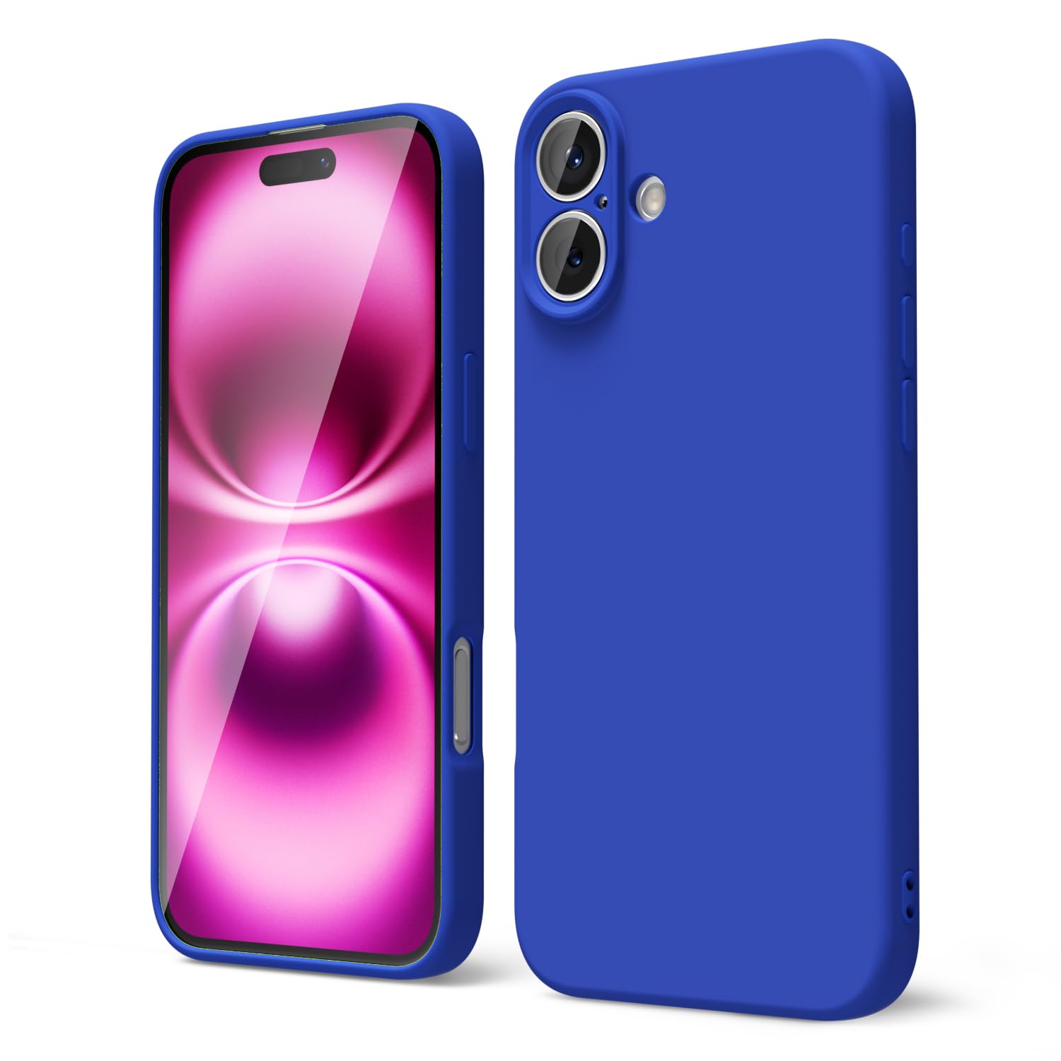 oakxco for iPhone 16 Pro Max Case Liquid Silicone, Soft Rubber Gel Elegant Aesthetic Basic Simple Cover, Cute Thin Slim TPU Matte Solid Color Plain Smooth Case for Women Girl, Light Pink — view 1039