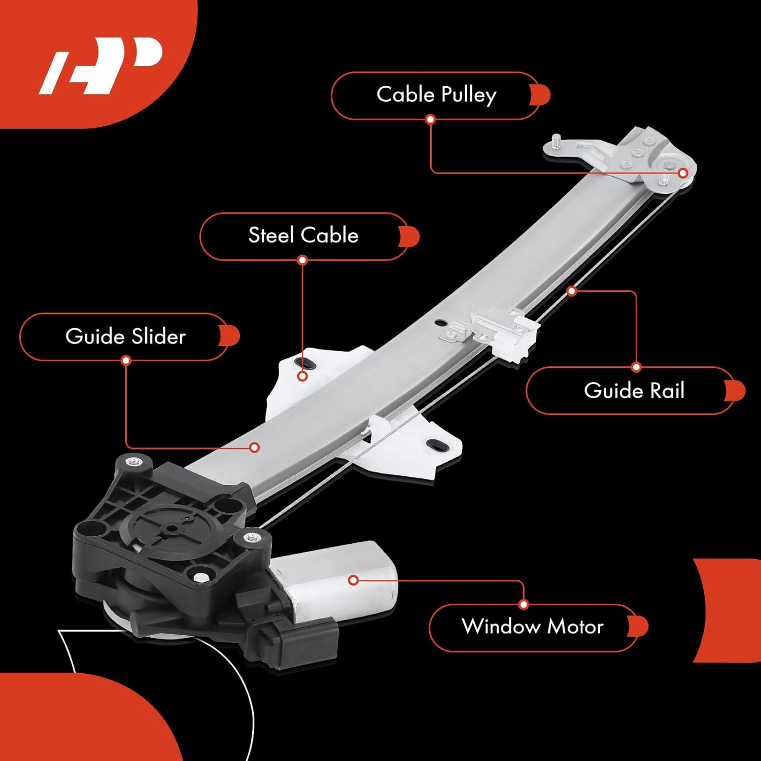 A-Premium Power Window Regulator with Motor Front Driver Side Compatible with Honda Accord 2018 2019 2020 2021, Front Left Driver Side, Replace# 72250TVAA01