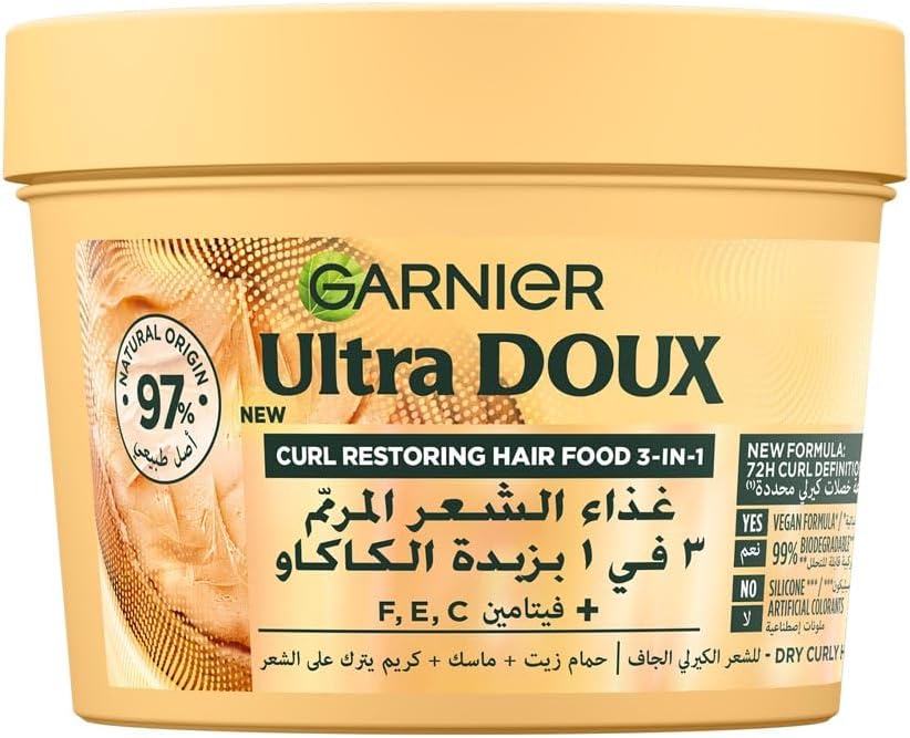 Garnier Ultra Doux Curls Restoring Hair Food, 390 ml