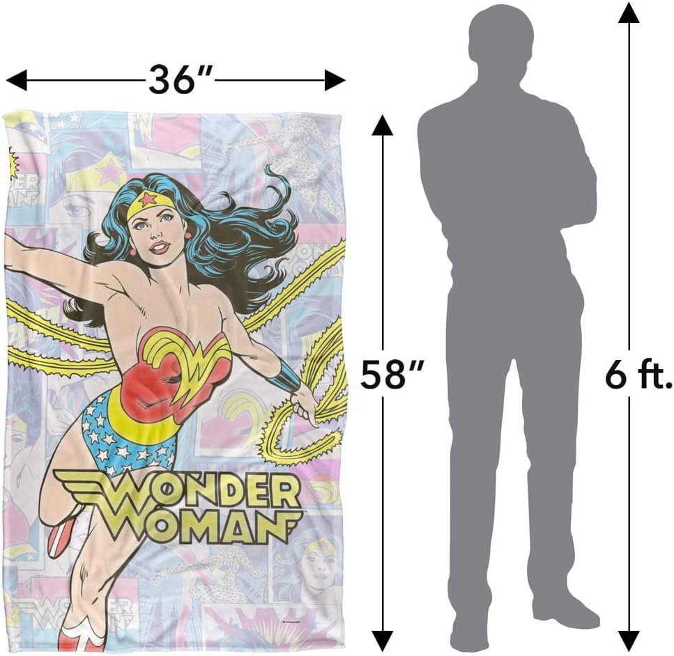 Wonder Woman Wonder Collage Silky Touch Super Soft Throw Blanket 36" x 58"