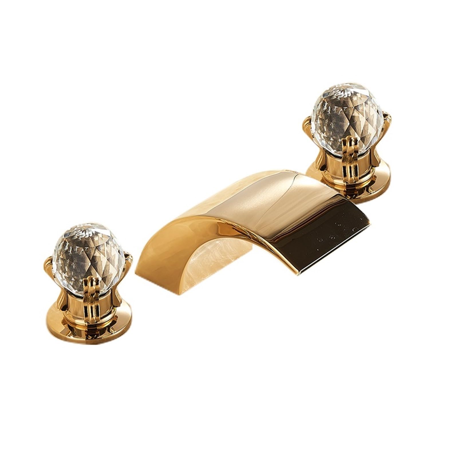 Robinet cascade LED salle de bain or luxe mitigeur évier