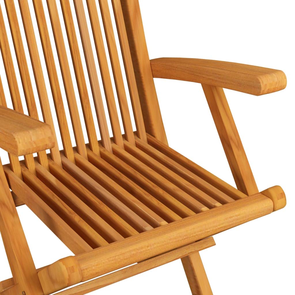 Juego de 6 sillas de jardín plegables de madera maciza de teca, patio, ligeras y ergonómicas, fáciles de limpiar, carga máxima de 110 kg.
