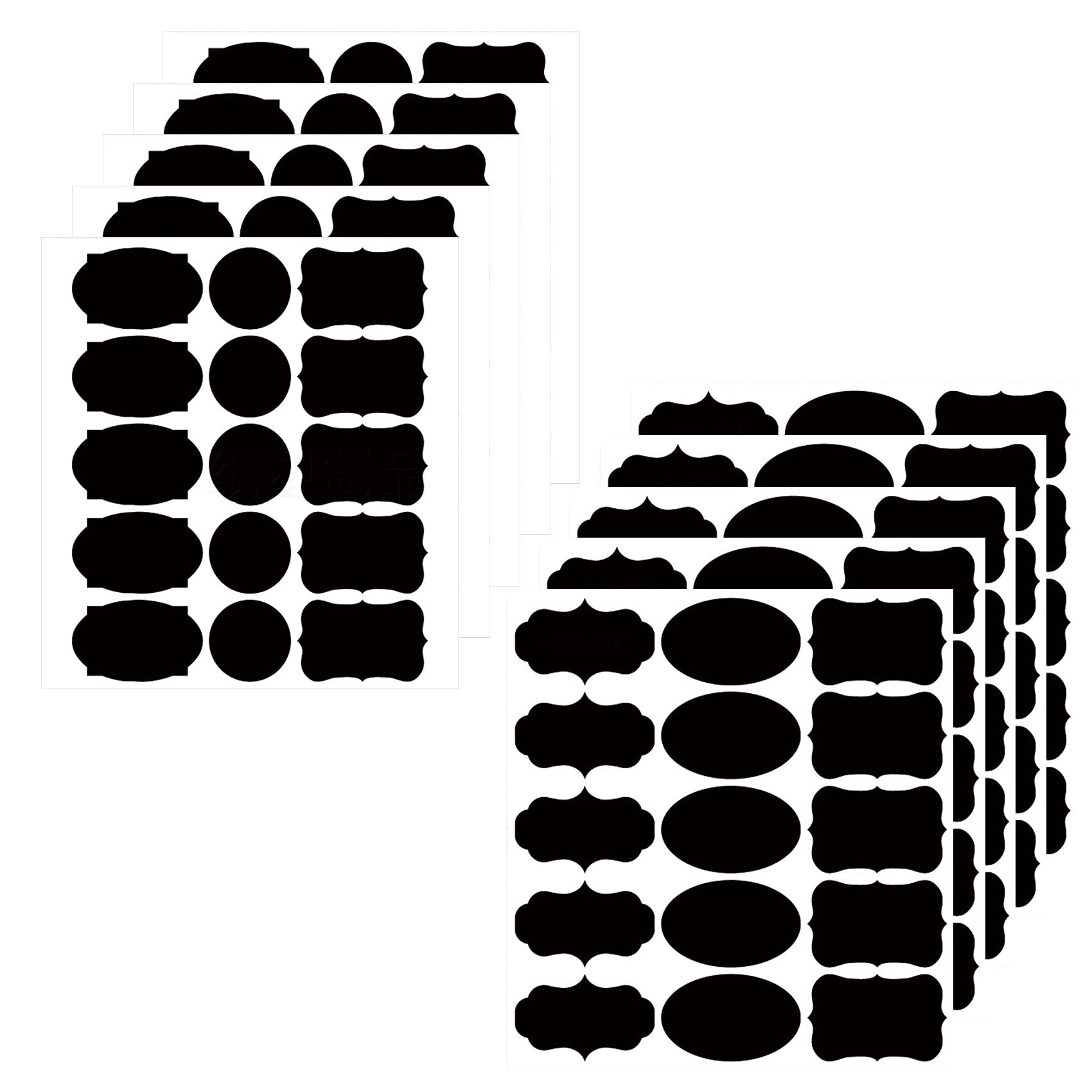 iZhuoKe Chalkboard Labels 150pcs,Sticker Kit for Reusable Waterproof Blackboard Sticker Label for Pantry and Storage Jars,Pantry Labels,Weddings and Organize Your Home and Office.