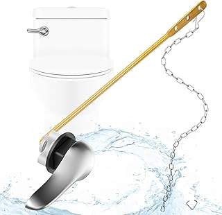 Universal Toilet Flush Handle Kit - Zinc Alloy Lever with H2 Brass Arm, Compatible with American Standard/Mansfield Toilet