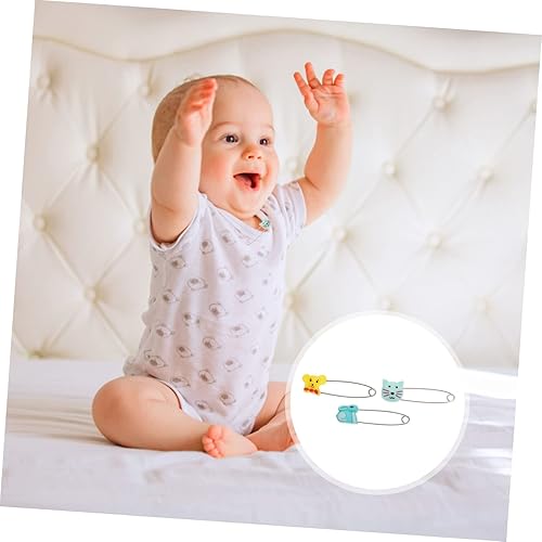 Miniatura 6 de TOYANDONA Decoración de mesa de ducha de tela, 10 unidades, pañal de seguridad de animales de dibujos animados, pañal de tela de plástico para la