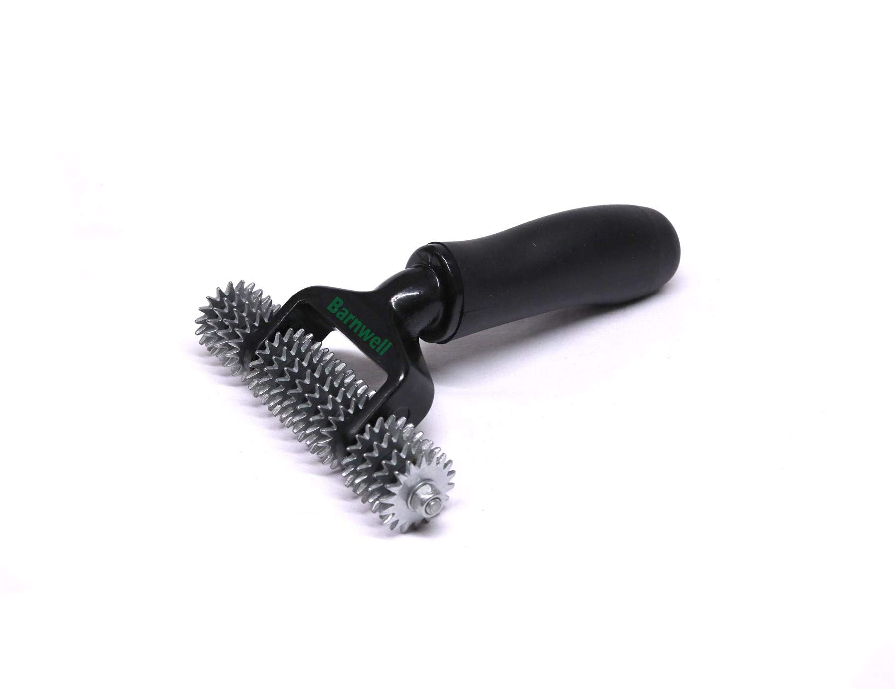 Barnwell Black Spiked Star Wheel Carpet Heat Seam Roller 5" Rubber Handle