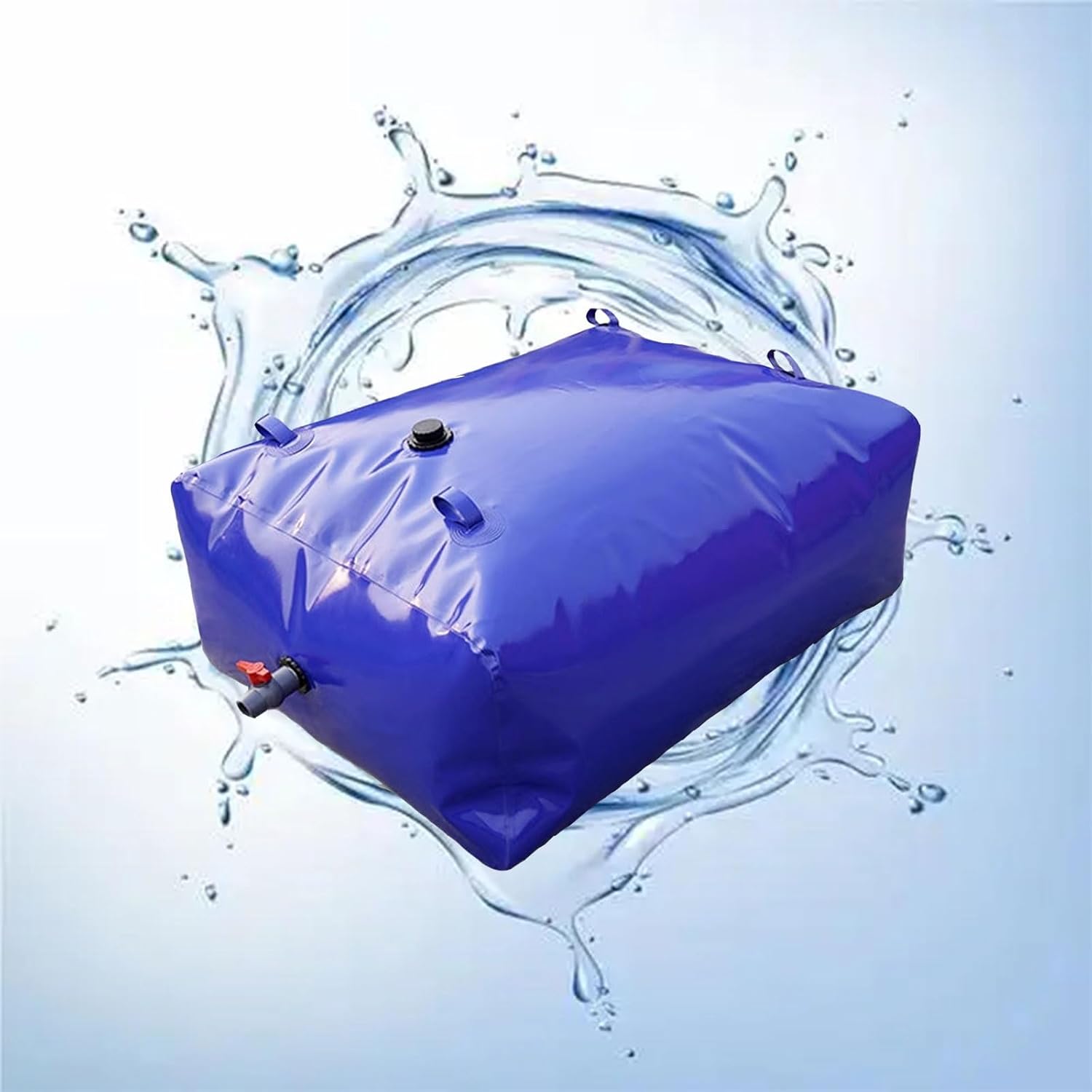 Water Bladder Tank, Foldable Portable Water Tank Large Capacity Soft Water Bag, Drought Resistance, Fire Prevention, Emergency Water 1893L/500Gal/1.8x1.2x0.88 cm