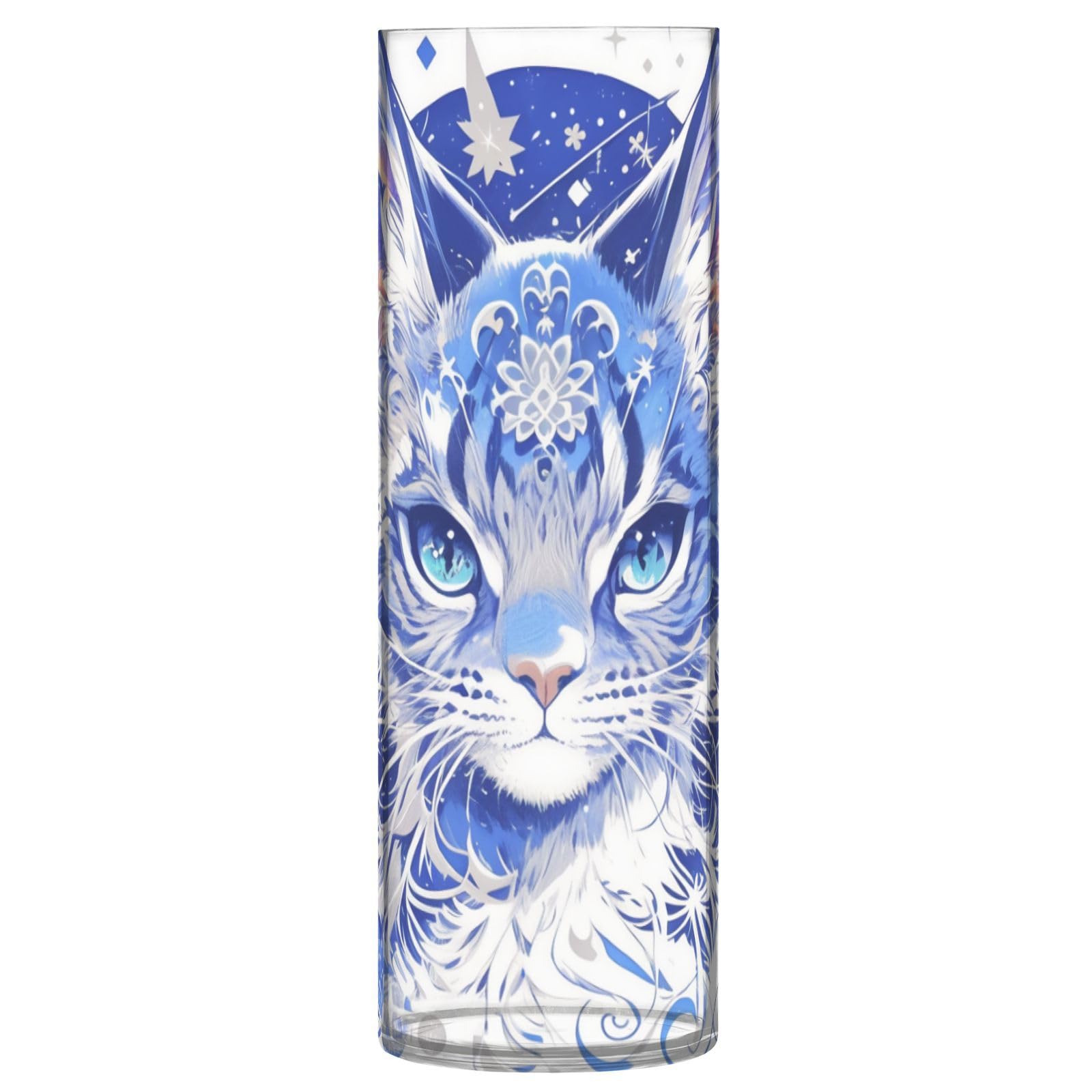 Vase ouragan esthétique chat caracal pour décoration de fête sans casse
