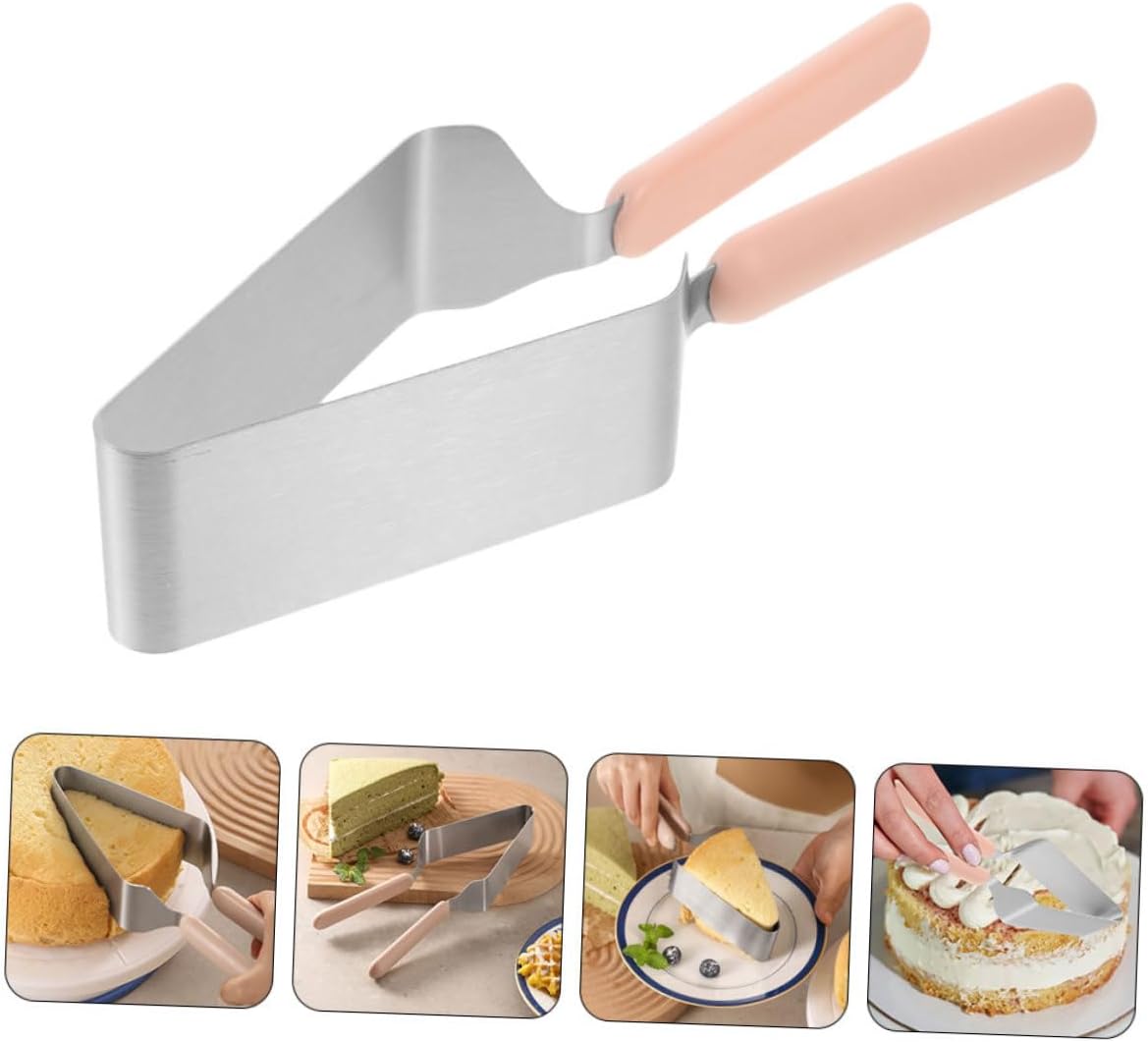 Cabilock 4pcs Stainless Steel Cake Separator Triangle Lifter Clip for Birthday Party Wedding