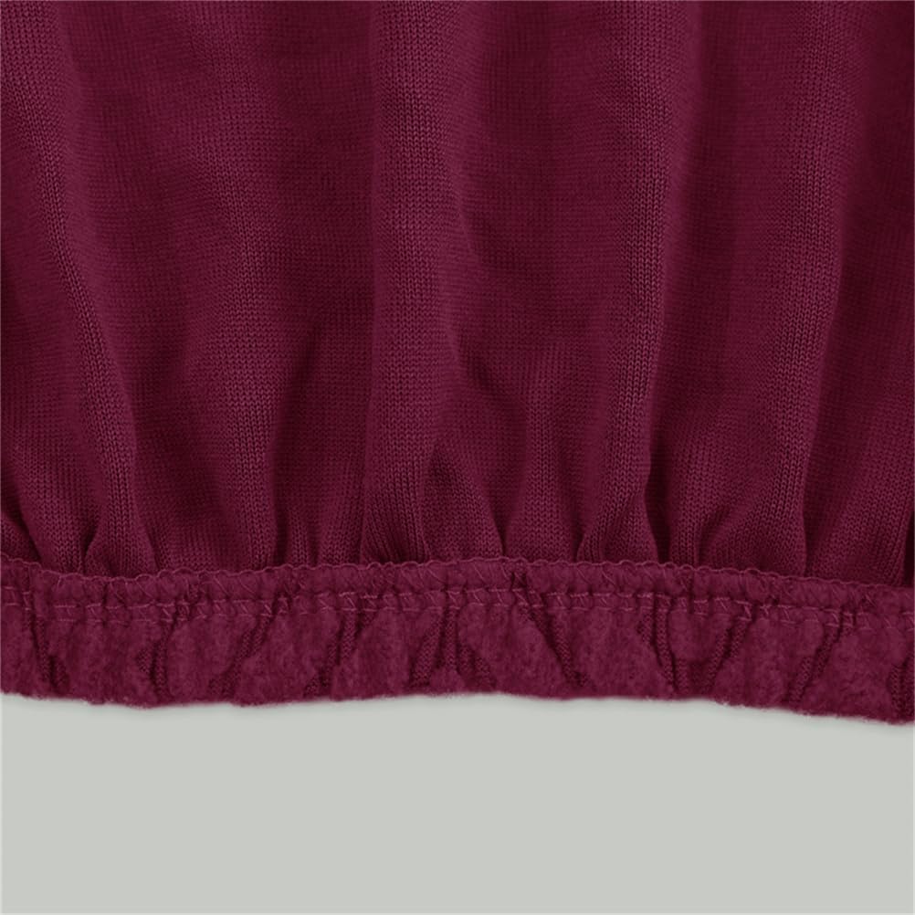 Stretchable Parsons Dining Chair Slipcovers - High Back Elastic Covers Washable Chairs Furniture Protector for Restaurants, Banquet, Cafe, Event,Red,6PCS