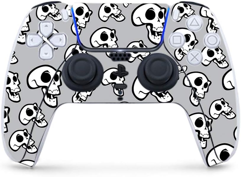 MightySkins Gaming Skin for PS5 / PlayStation 5 Controller - Nighttime Skulls | Protective Viny wrap | Easy to Apply and Change Style | Made in The USA image 5
