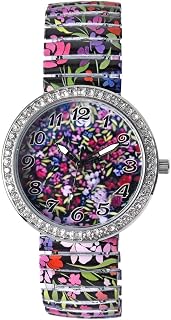 Shop LC Strada Crystal Japanese Movement Water Bangle Watch with Background Stainless Steel Strap and Back Wrist Jewelry Fashion Analog Digital Classic