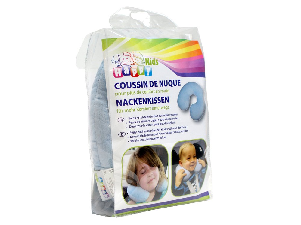 HAPPY KIDS 28600 Nackenkissen Reisekissen, für Kinder, hellblau