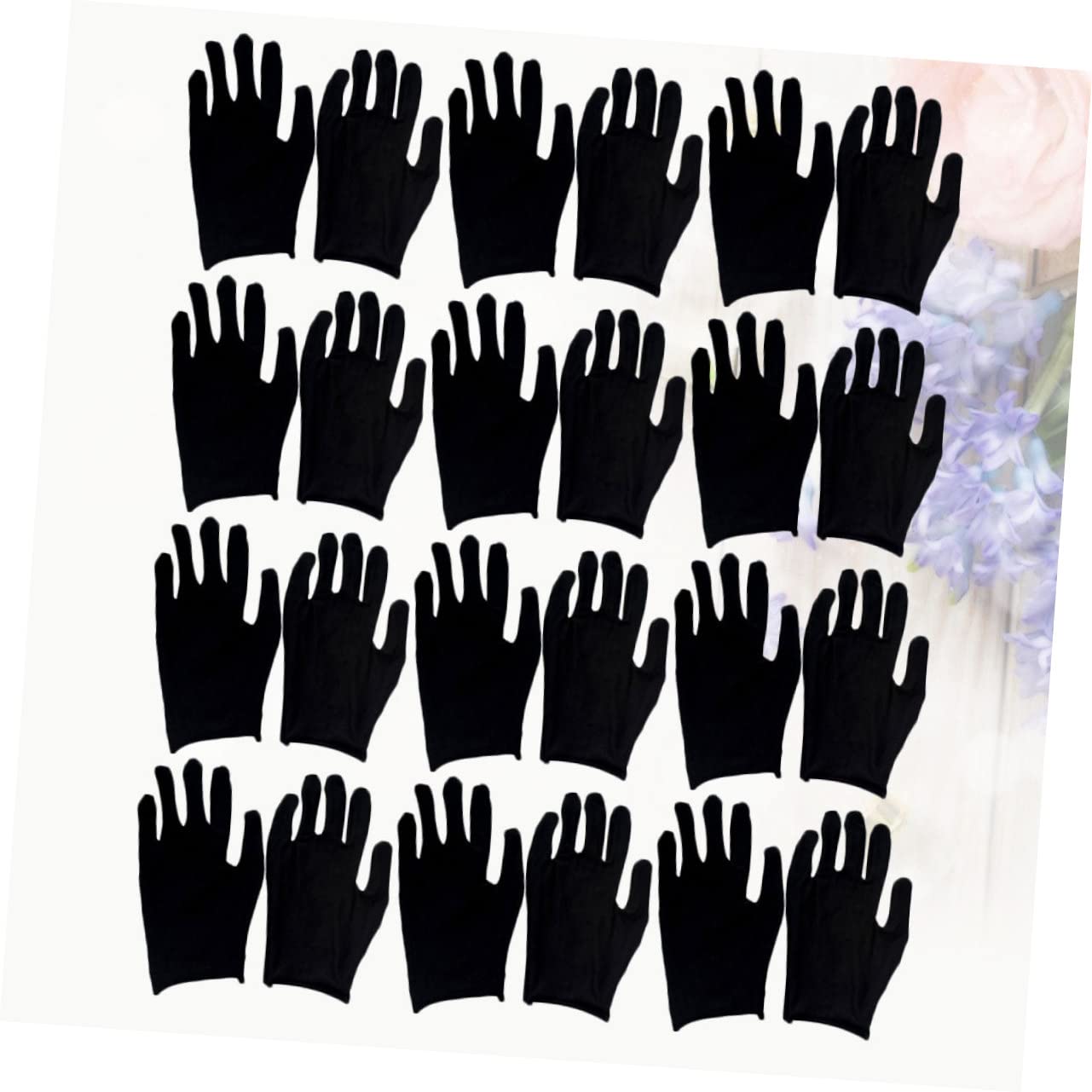 Zerodeko Guantes de Trabajo de Algodón Negro 12 Pares para Jardinería