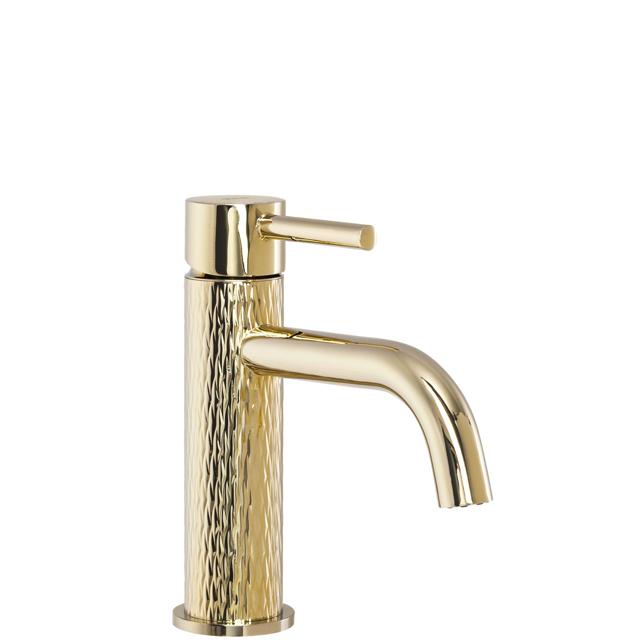 Rea - Lungo Lungo Art Gold Rubinetto Lavabo Basso Miscelatore Da Bagno In Ottone Miscelatore Monocomando Caldo E Freddo Regolabile (Oro) 15x5x16,5cm