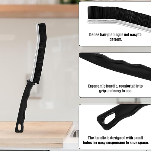 Miniatura 4 de 3 cepillos de limpieza de huecos, cepillo de limpieza multifuncional, práctico cepillo de limpieza de hendiduras, cepillo limpiador de detalles de