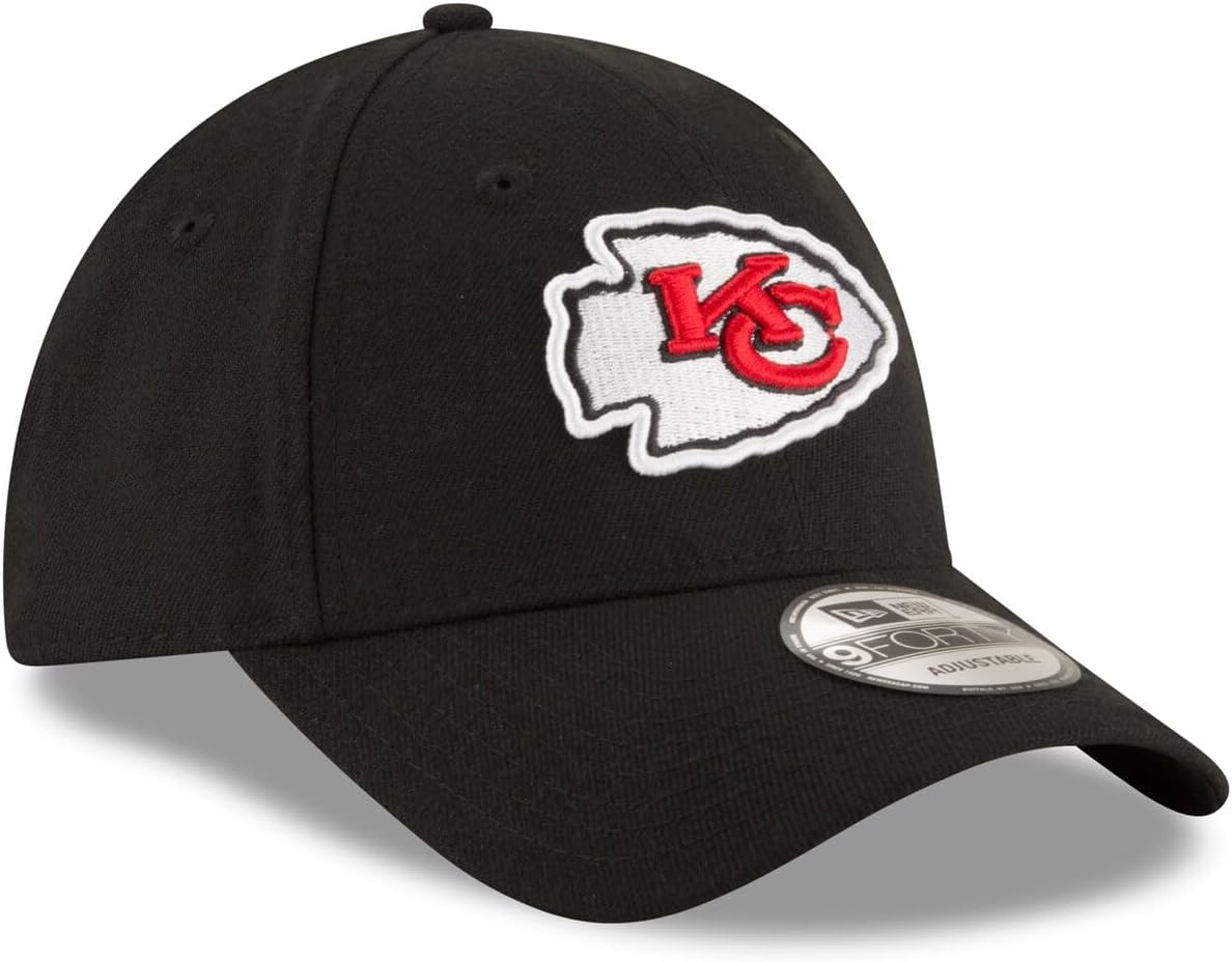New Era NFL The League 9FORTY Adjustable Mens Hat Cap One Size Fits All (Kansas City Chiefs - Black) - Image 3