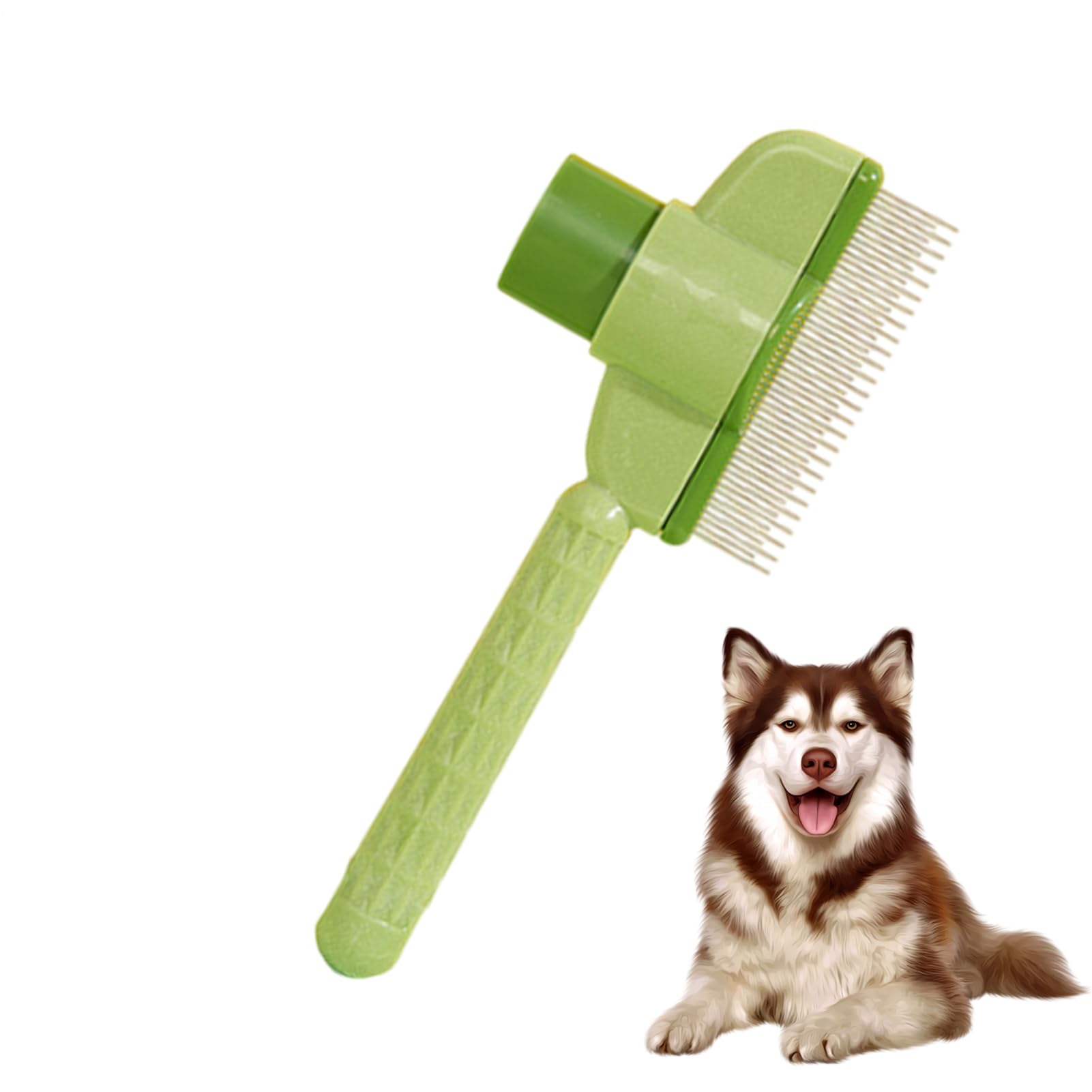 Katzenpflegebürste Entfilzungskamm, Ergonomischer Griff, Click-Slicker | Haustierbürste Fellpflege, Unterfell-Entwirrung, Reinigung, für Kätzchen, Hunde, Haustiere, Baden