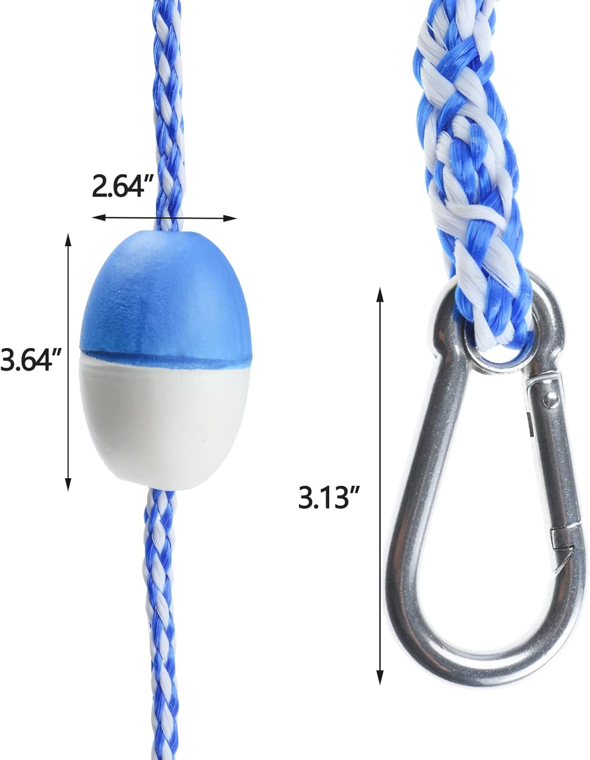 NovelBee 20ft Swimming Pool Safety Float Line Divider Rope with Floats and Hooks