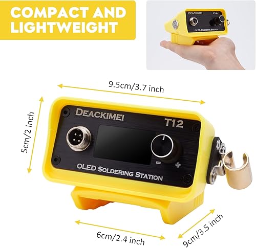 Miniatura 7 de Deackimei Estación de soldador inalámbrico para batería Dewalt de 20 V máximo, temperatura ajustable, suspensión automática y protección de bajo