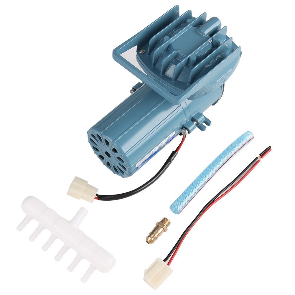 GOTOTOP Pompa Aria DC 12V 35W, Ossigenatore per Acquario Portatile, Aeratore Silenzioso per Pesca, Trasporto Pesci e Acquacoltura, 68 L/min