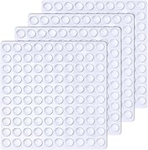 BIGGKIDDO Pack of 400 Rubber Buffers, 6 x 2 mm, Transparent Self-Adhesive Elastic Buffer Door Stopper, Furniture Buffer for Doors, Windows, Drawers, Cupboards, Keyboards, Noise Reduction, Non-Slip
