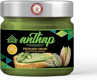 Original Anthap 30% Antep Pistachio Turkish Paste Spread Cream Creme Best Match use Dubai Chocolate in Kadayif 200 G by TOM UK