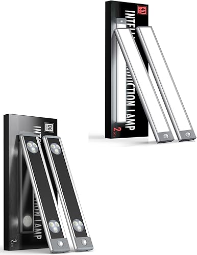 YIGER Luz blanca de 10 pulgadas (suave + foco), luces para debajo del gabinete, iluminación recargable, luz inalámbrica con sensor de movimiento YIGER Luz blanca de 10 pulgadas (suave + foco), luces para debajo del gabinete, iluminación recargable, luz inalámbrica con sensor de movimiento