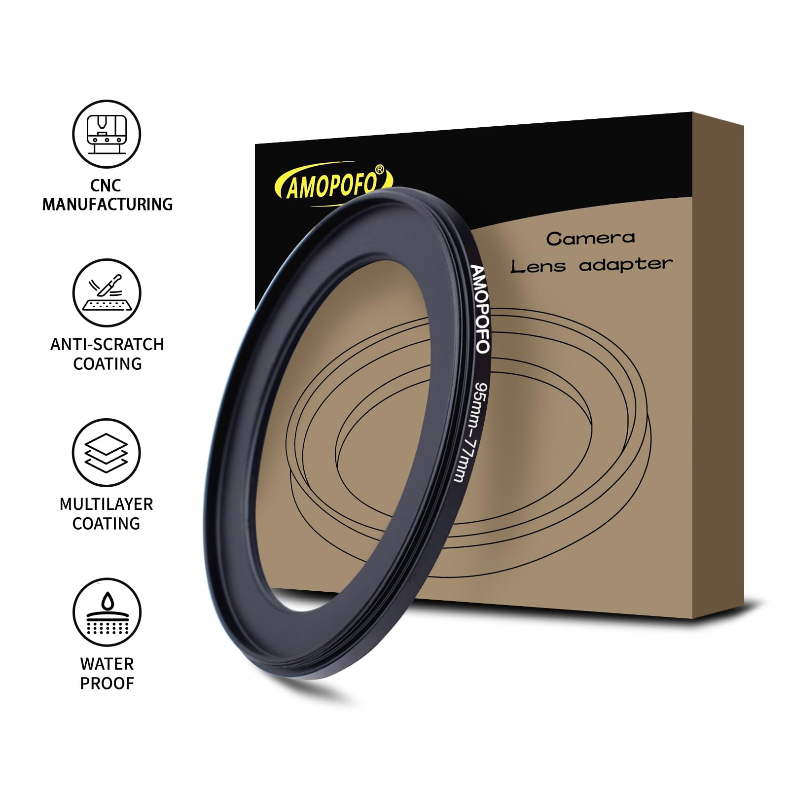 MPIXO 95mm To 77mm Step Down Ring – Camera Lens Filter Adapter