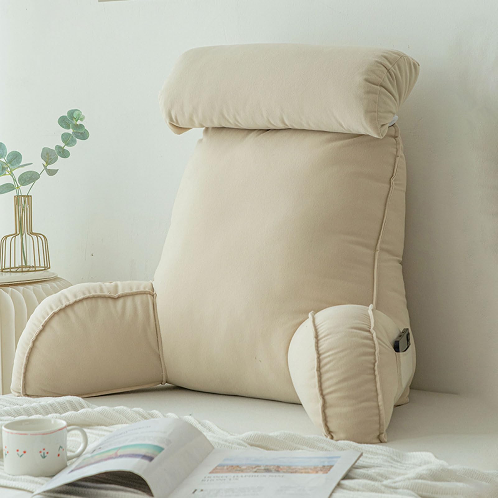 YKMYXZ support pillow， Ergonomic Design,Back Rest Lumbar SupportSeat CushionChair Cushion,Pillow(Champagne)