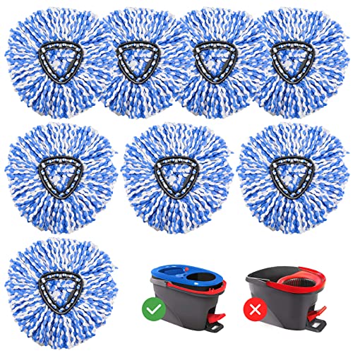 8 Pack Spin Mop Replacement Head Spin Mop Refills Compatible