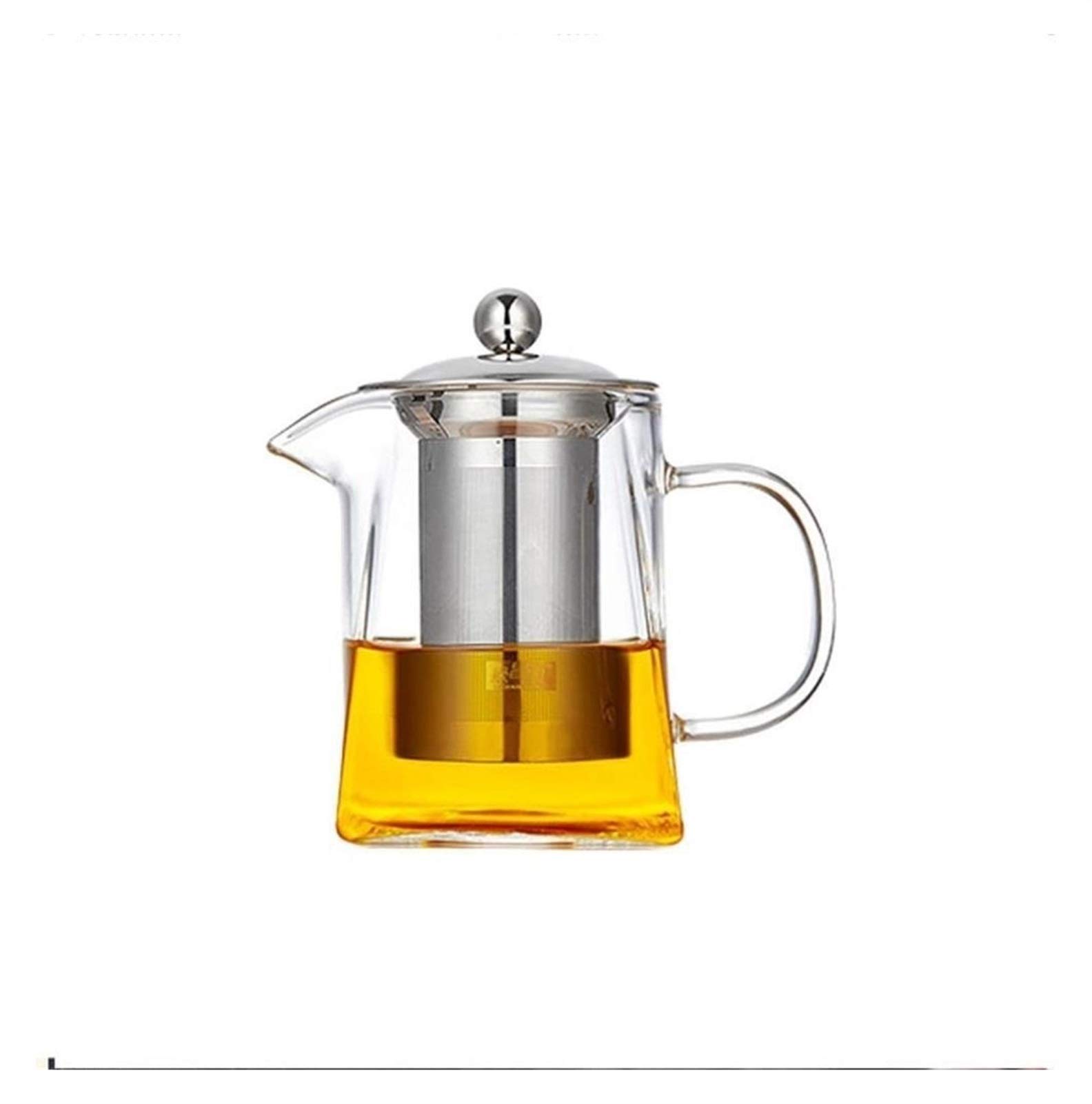 Tetera de cristal resistente al calor de 900ml con mango ergonómico para juego de té